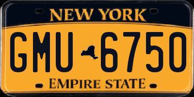 NY license plate GMU6750