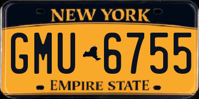 NY license plate GMU6755