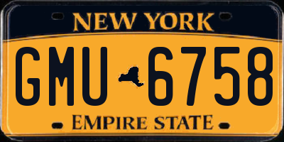 NY license plate GMU6758