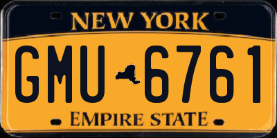 NY license plate GMU6761