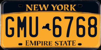 NY license plate GMU6768