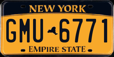NY license plate GMU6771