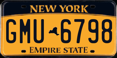 NY license plate GMU6798