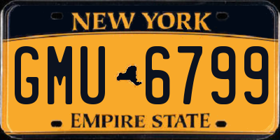 NY license plate GMU6799