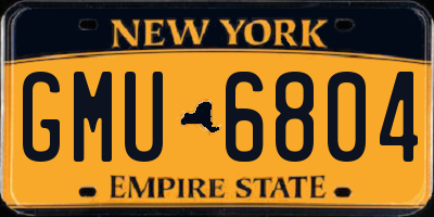 NY license plate GMU6804