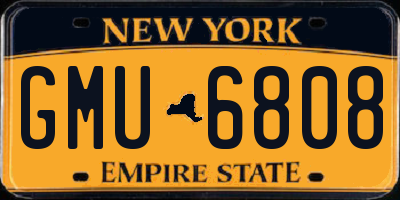 NY license plate GMU6808