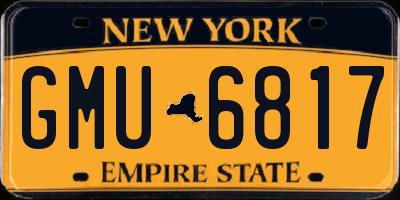 NY license plate GMU6817