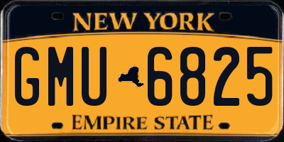 NY license plate GMU6825