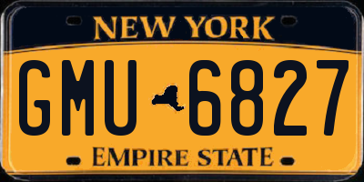 NY license plate GMU6827