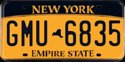 NY license plate GMU6835