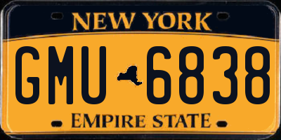 NY license plate GMU6838