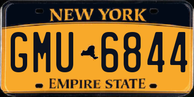 NY license plate GMU6844