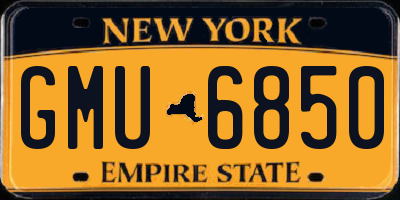 NY license plate GMU6850