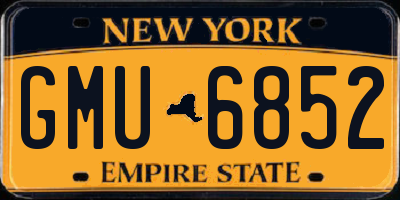 NY license plate GMU6852