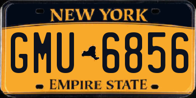 NY license plate GMU6856
