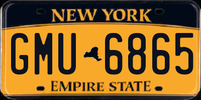 NY license plate GMU6865