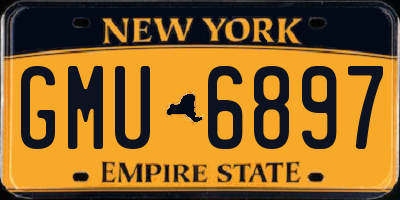 NY license plate GMU6897