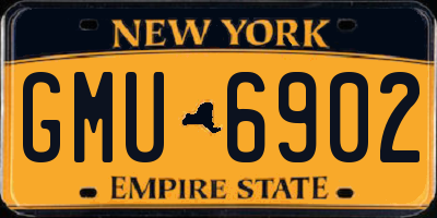 NY license plate GMU6902