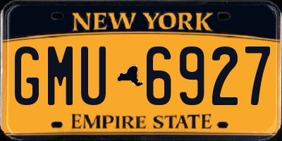 NY license plate GMU6927