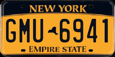 NY license plate GMU6941