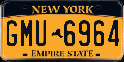 NY license plate GMU6964
