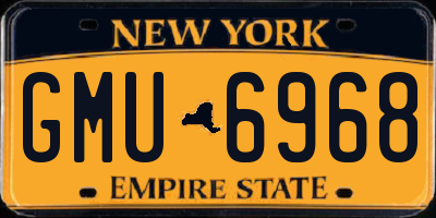 NY license plate GMU6968