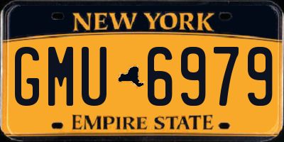 NY license plate GMU6979