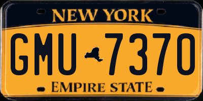 NY license plate GMU7370