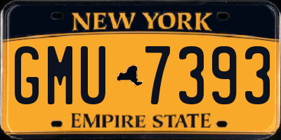 NY license plate GMU7393