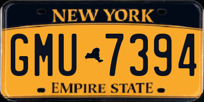 NY license plate GMU7394