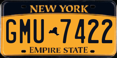 NY license plate GMU7422