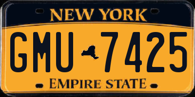 NY license plate GMU7425
