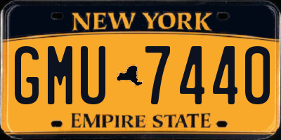 NY license plate GMU7440