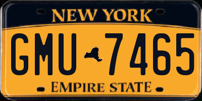 NY license plate GMU7465