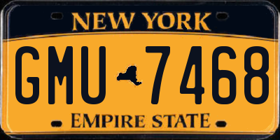 NY license plate GMU7468