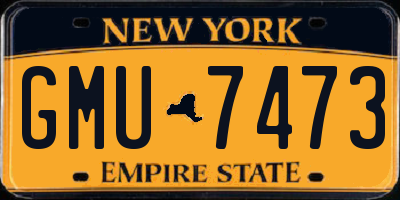 NY license plate GMU7473