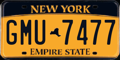 NY license plate GMU7477