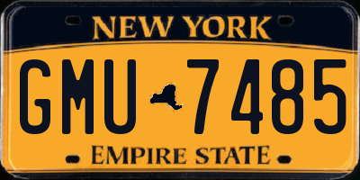 NY license plate GMU7485