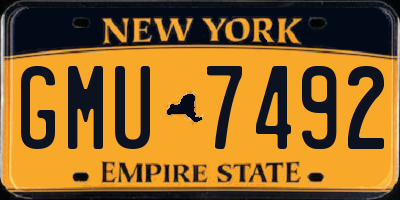 NY license plate GMU7492
