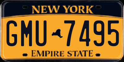 NY license plate GMU7495
