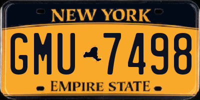 NY license plate GMU7498