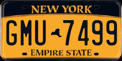 NY license plate GMU7499