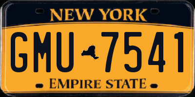 NY license plate GMU7541
