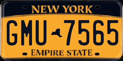 NY license plate GMU7565