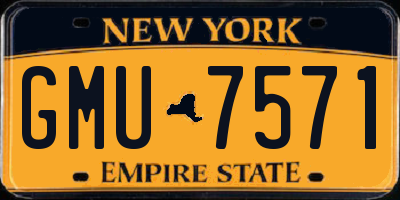 NY license plate GMU7571