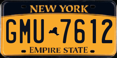 NY license plate GMU7612