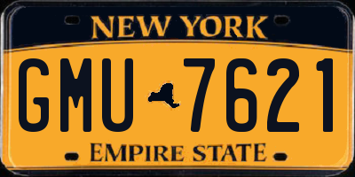 NY license plate GMU7621