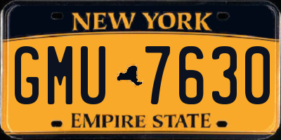 NY license plate GMU7630