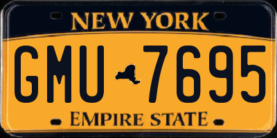 NY license plate GMU7695