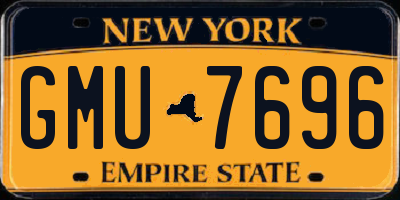 NY license plate GMU7696